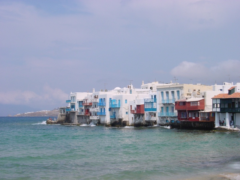 Mykonos Altstadt Mikonos Blick auf Uferhaeuser (Klein Venedi.JPG -                                